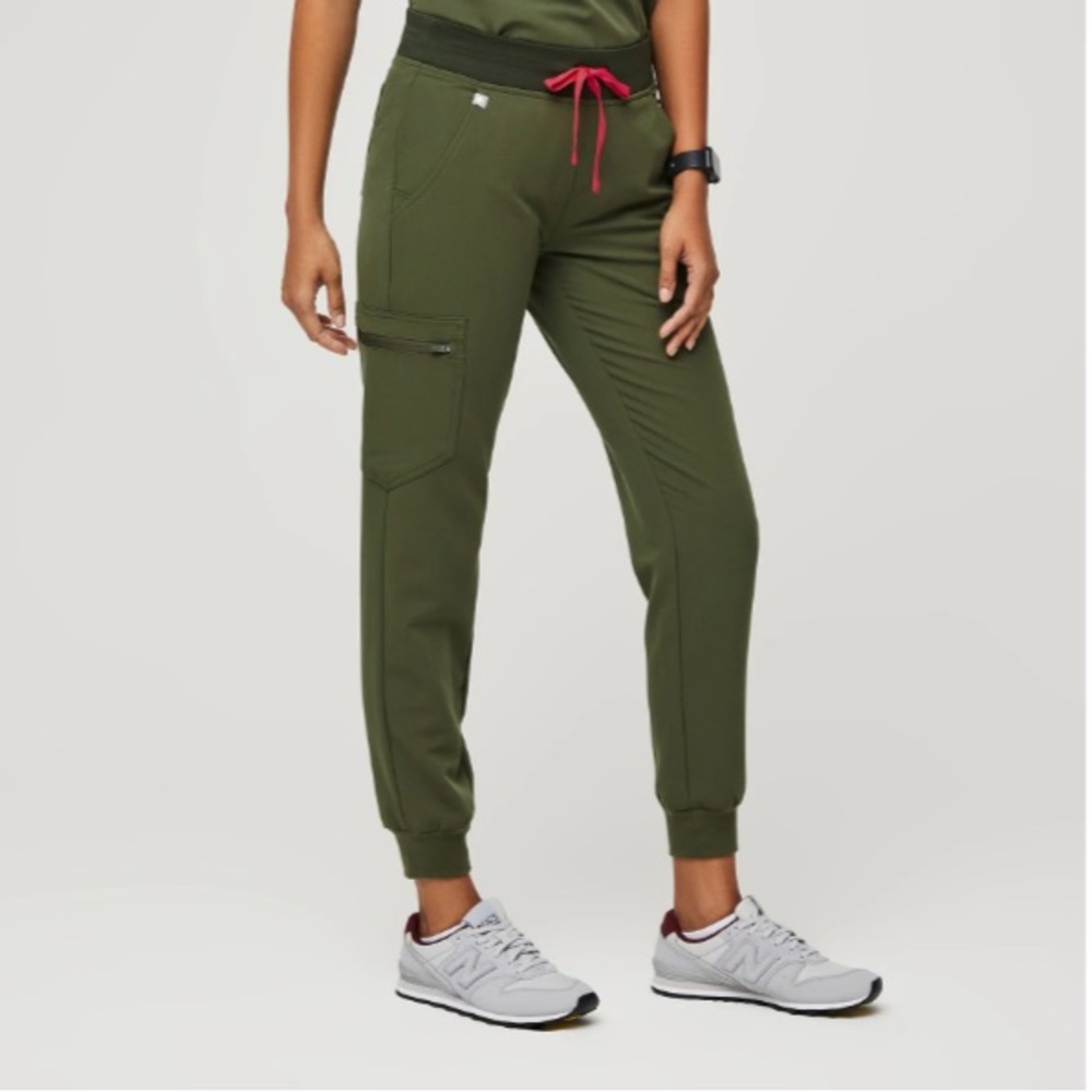 Figs dark olive zamora jogger scrubs